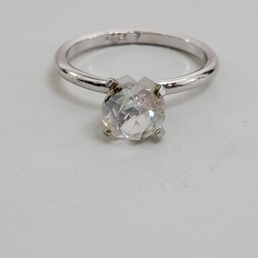 Uncas Manufacturing‎ Ring Size 6 7 Silver Tone Clea